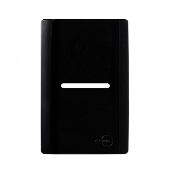 Placa p/ 1 Interruptor Horizontal 4x2 - Novara Preto Brilhante